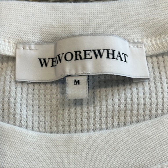 WeWoreWhat White Medium Shortsleeve Bodysuit - Picture 3 of 9